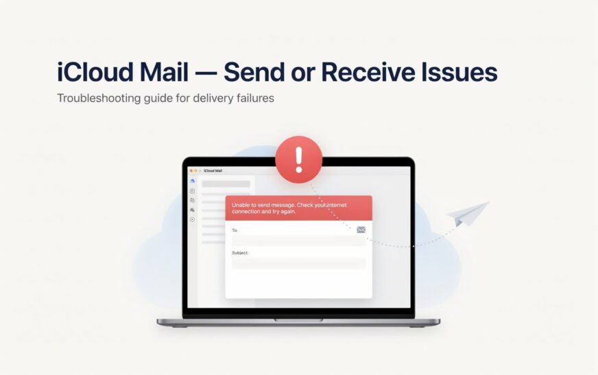 iCloud Mail not sending or receiving