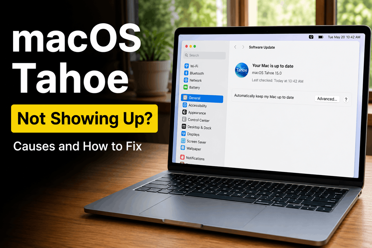 How to Fix macOS Tahoe Not Showing Up / Not Available — Update Missing