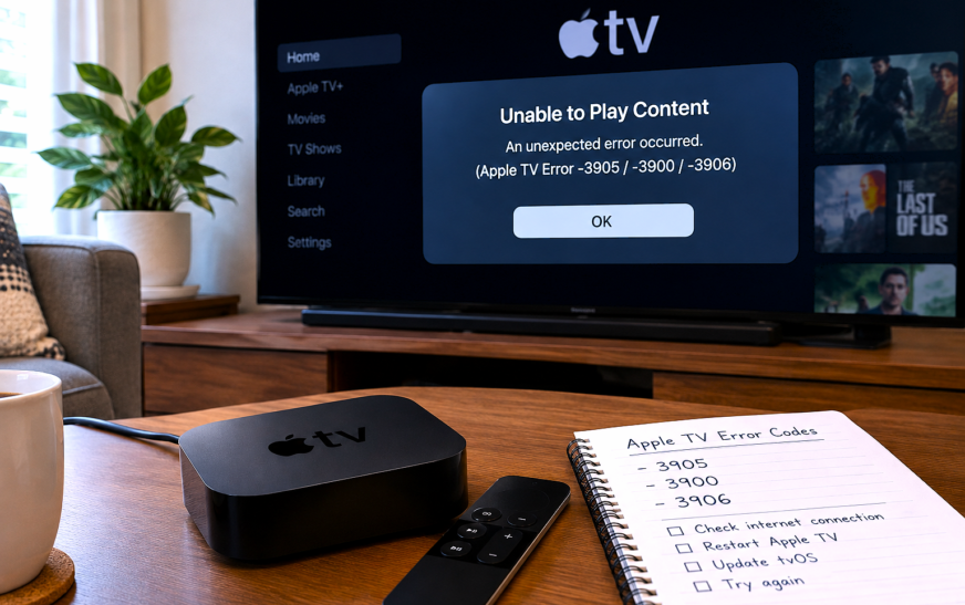 Apple TV Error -3905 / -3900 / -3906 – 12 Proven Fixes to Finally Restore Your WiFi Connection
