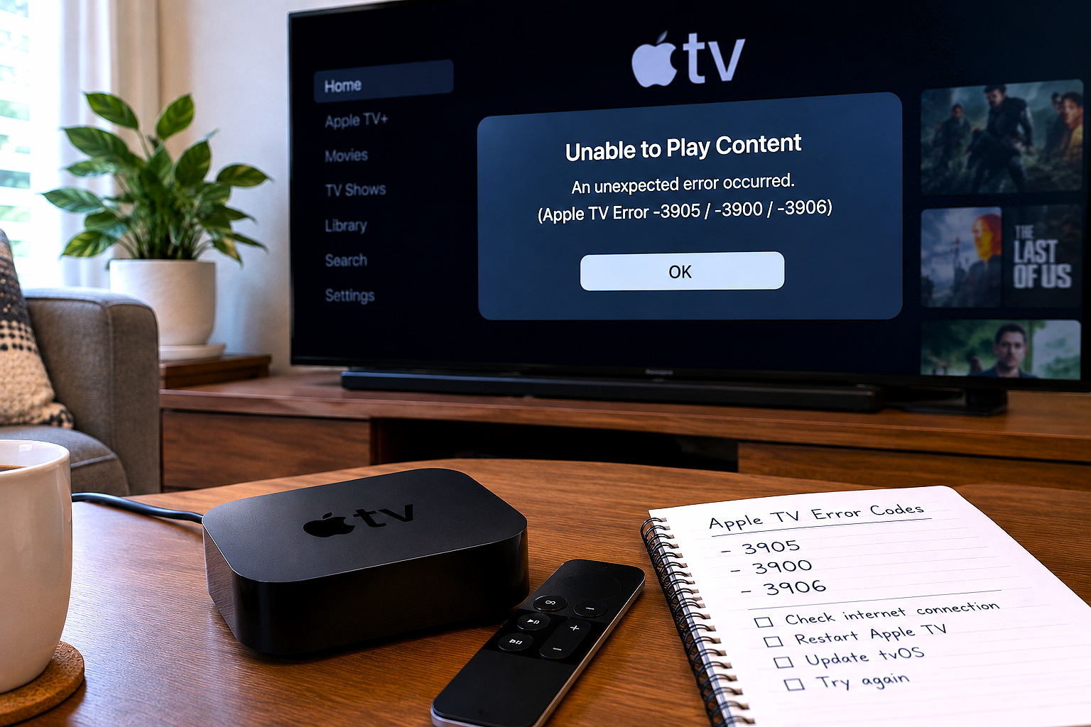 Apple TV Error -3905 / -3900 / -3906 – 12 Proven Fixes to Finally Restore Your WiFi Connection